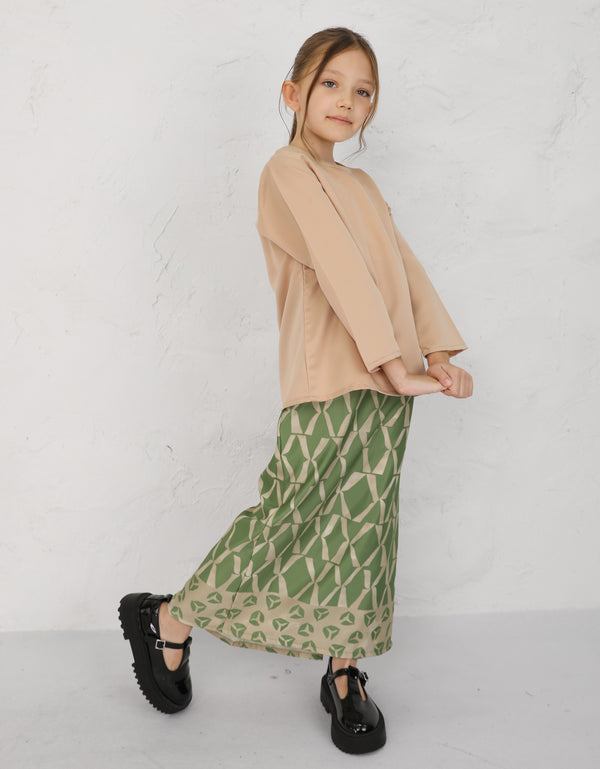 KIDS BAJU KURUNG KEDAH SAMARA (NUDE BEIGE)